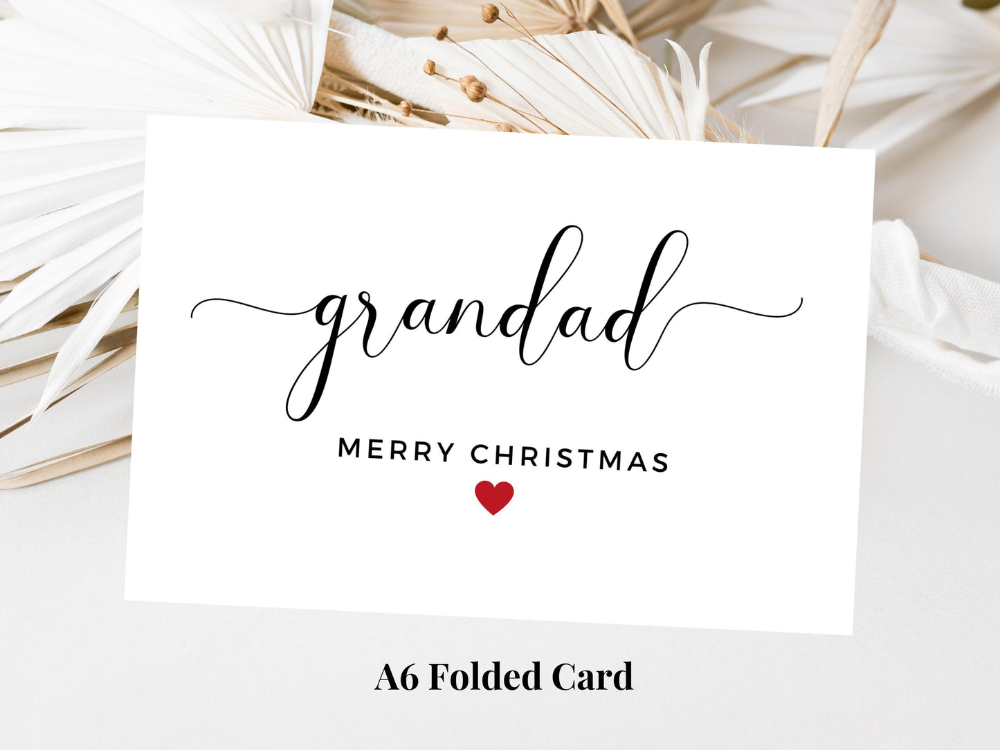 Personalised Grandad Merry Christmas Card/ Happy Christmas/ Season Xmas Greetings Card