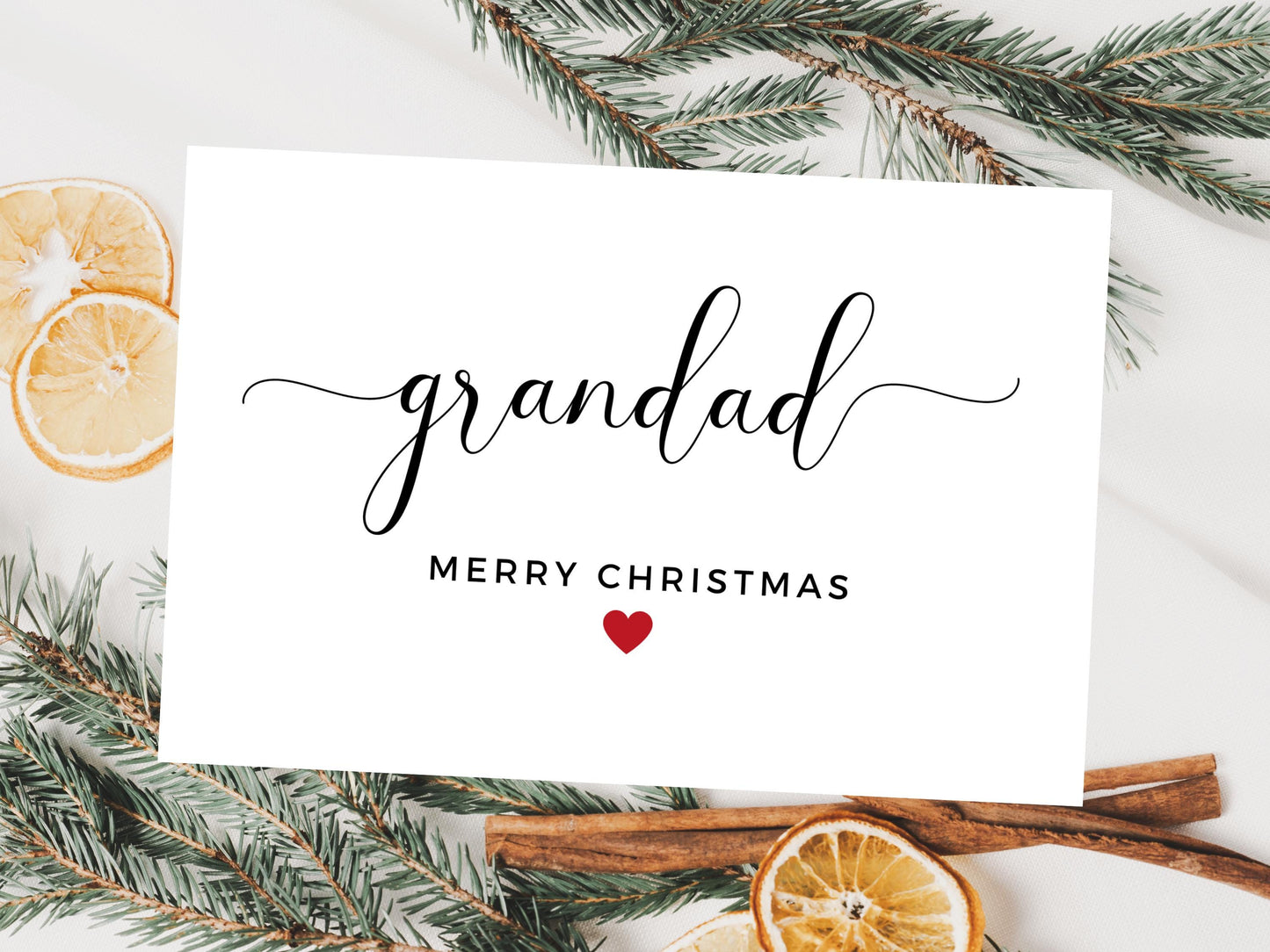 Personalised Grandad Merry Christmas Card/ Happy Christmas/ Season Xmas Greetings Card