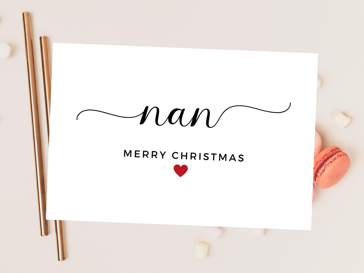 Personalised Grandmother Merry Christmas Card/ Nan Happy Christmas/ Season Xmas Greetings Card