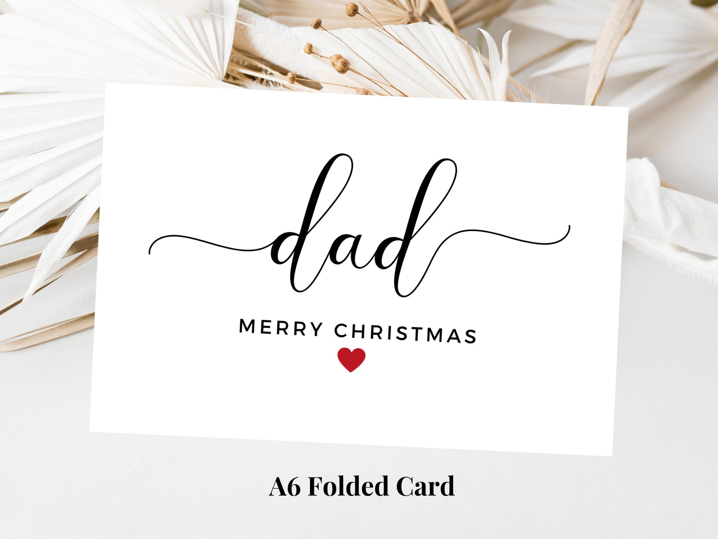 Personalised Dad Merry Christmas Card/ Father Happy Christmas/ Season Xmas Greetings Card for Dad