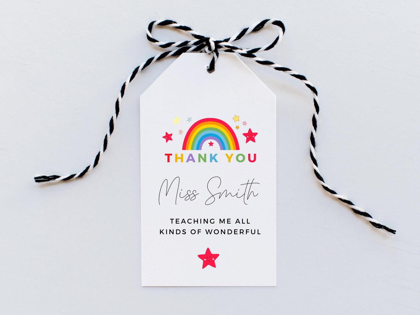 Personalised Thank You for Teaching Me All Kinds of Wonderful Teacher Gift Tag/ End of Year Teacher Appreciation/ Primary Secondary School