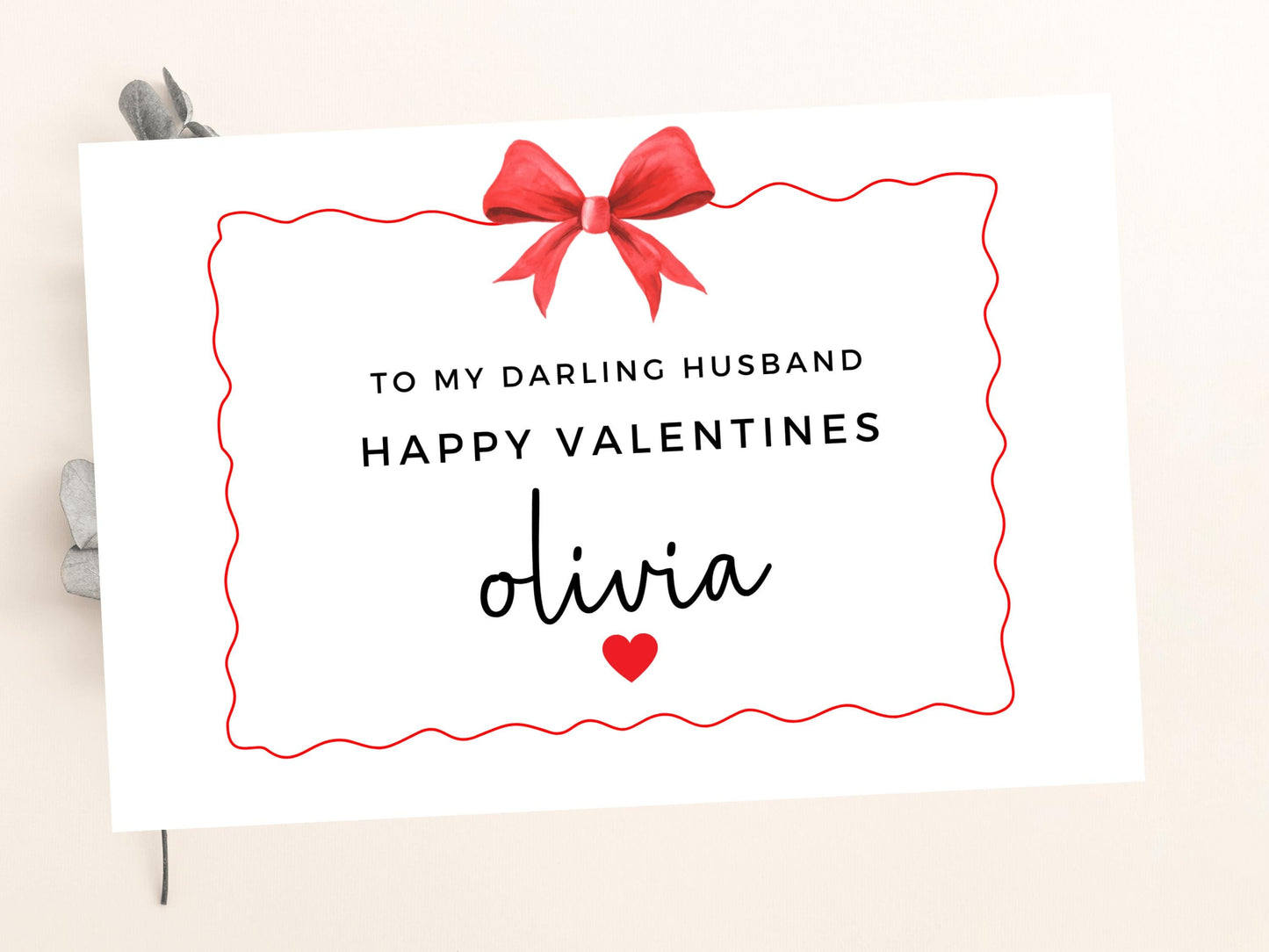 Personalised To My Darling Husband Valentines Card/ Happy Valentines Romantic Gift for Wife/ Her/ I Love You/ Our First Valentines Married