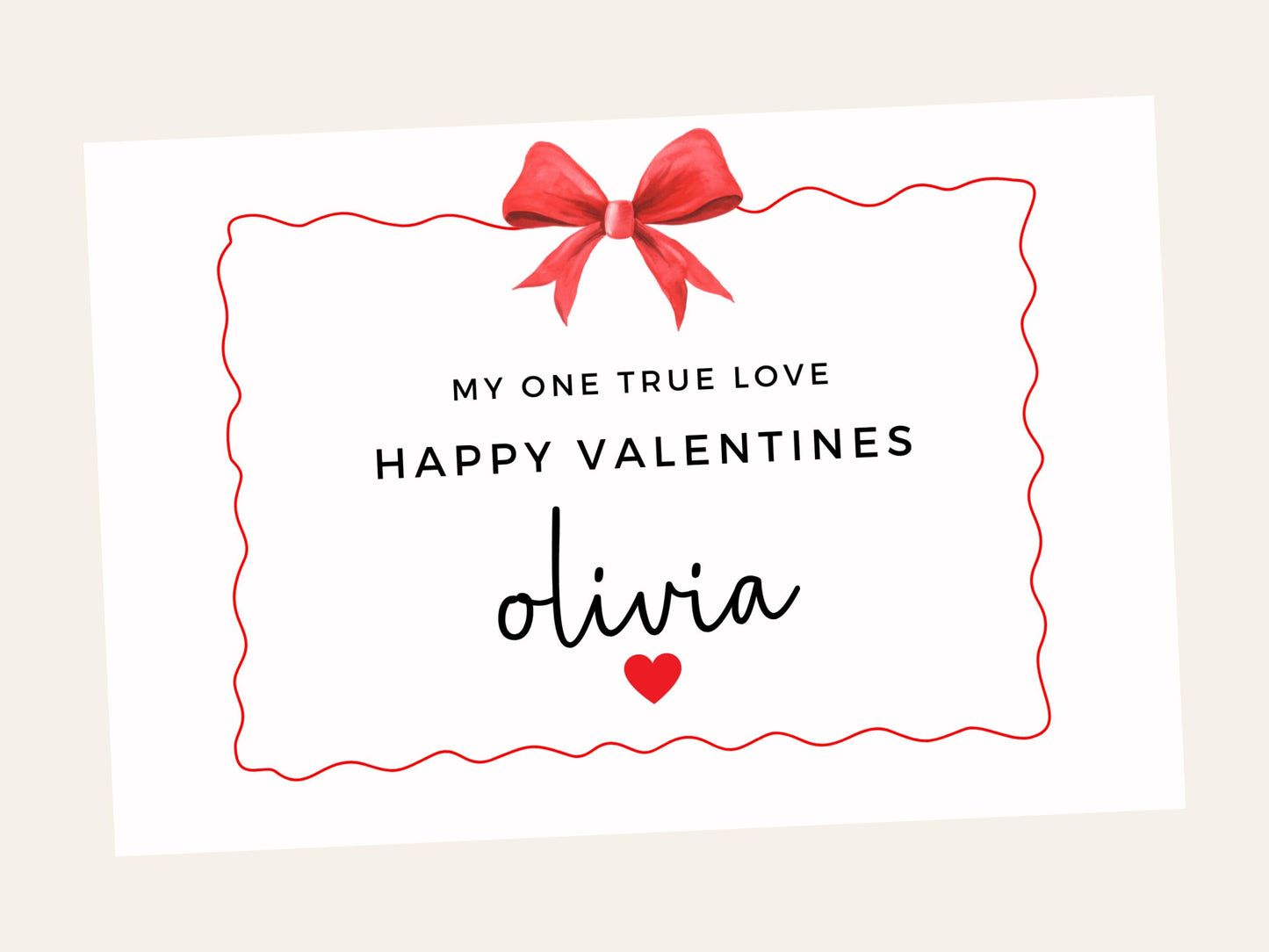 Personalised My One True Love Valentines Card/ Happy Valentines Romantic Gift for Wife/ Her/ I Love You/ Our First Valentines Married