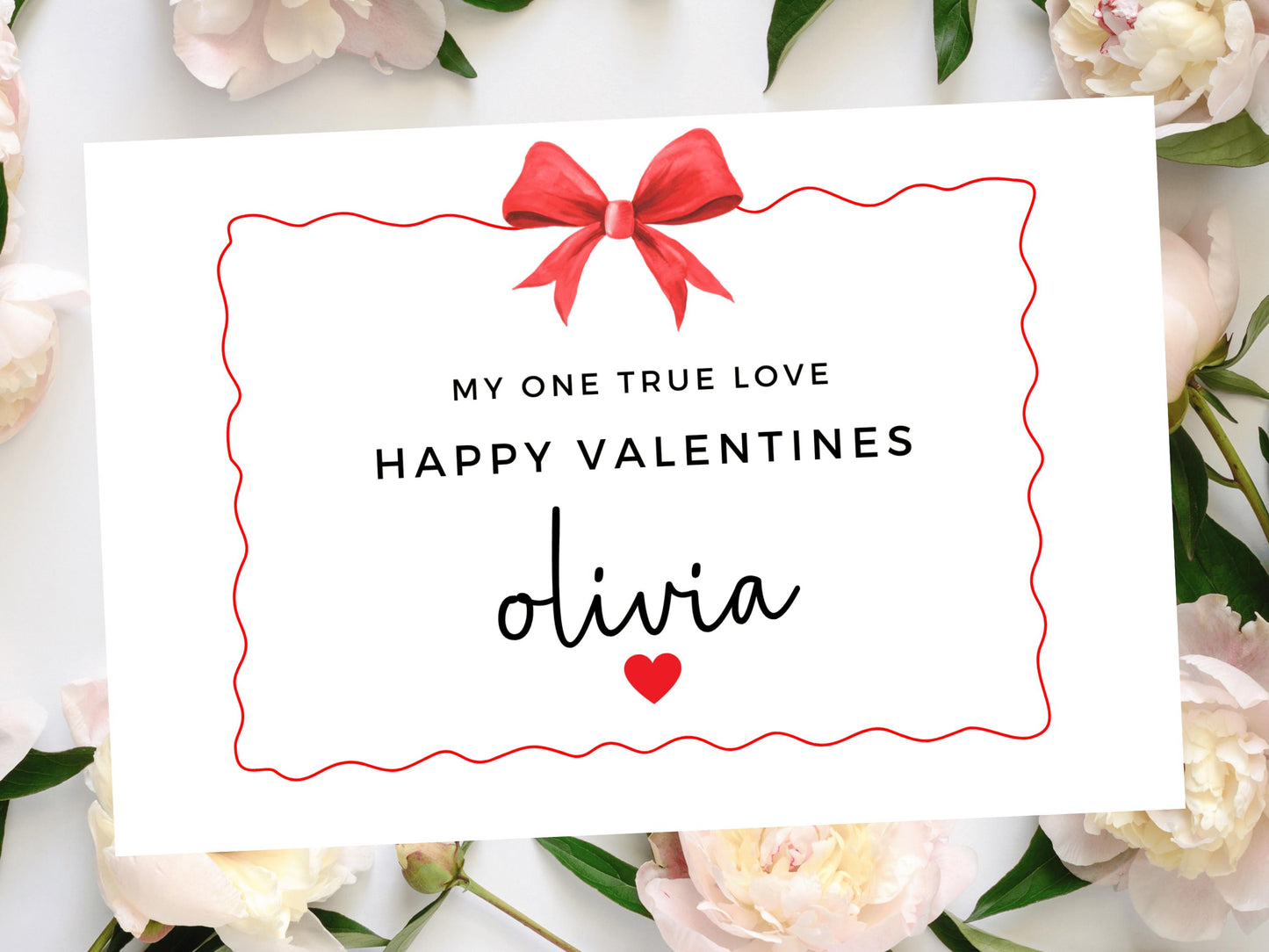 Personalised My One True Love Valentines Card/ Happy Valentines Romantic Gift for Wife/ Her/ I Love You/ Our First Valentines Married