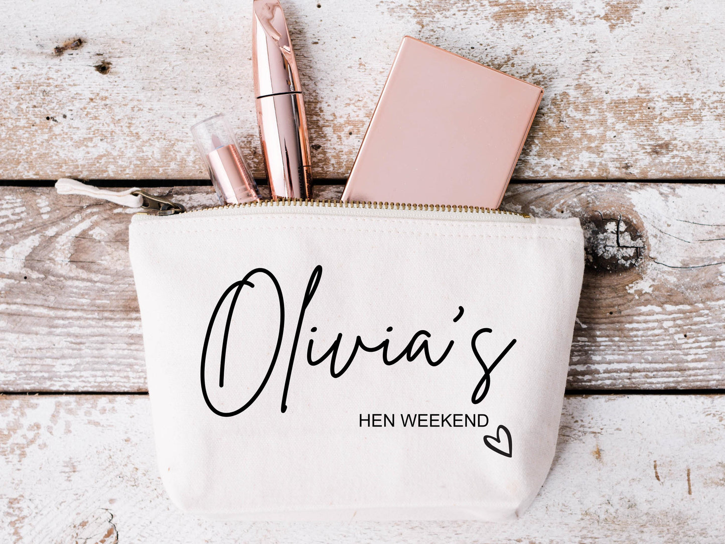 Personalised Hen Weekend Makeup Wash Bag/ Bridal Shower Gifts for her/ Cosmetic Bag/ Bathroom Accessory bag/ Travel Case/ Toiletries Purse