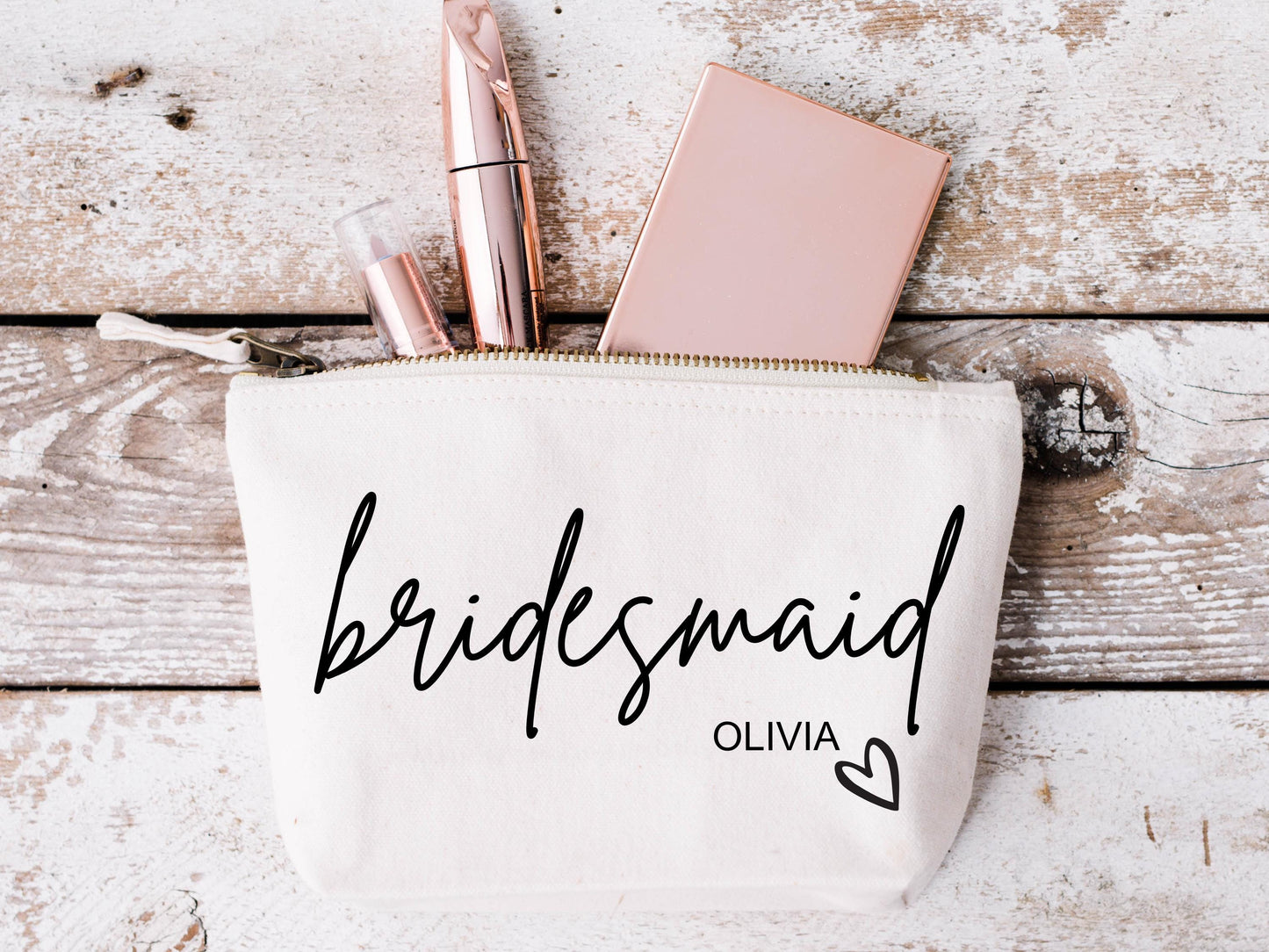 Personalised Bridesmaid Makeup Wash Bag/ Bridal Shower Gifts for her/ Cosmetic Bag/ Bathroom Accessory bag/ Proposal Gift Box Filler