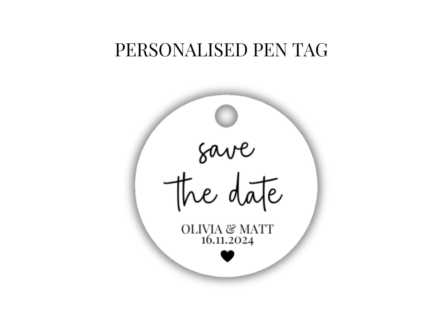 Personalised Wedding Save the Date Couples Name Pen Tag/ Guest Favours/ Gift Bag Box Filler Diamond Pen/ Wedding Keepsake Guest Presents