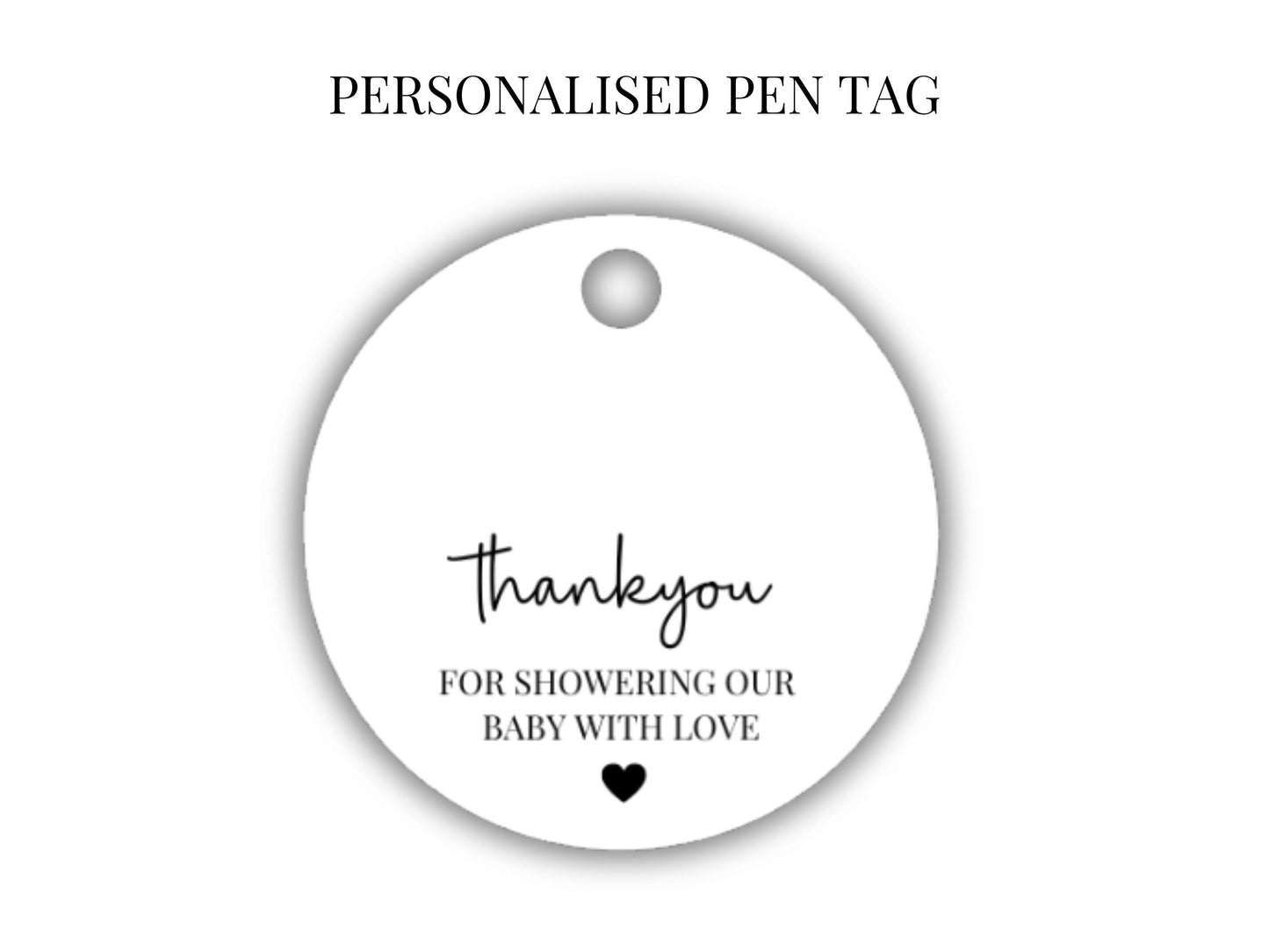 Personalised Thank You for Showering Our Baby With Love Baby Shower Pen/ Gender Reveal/ Mummy to Be Diamond Personalised Crystal Pen