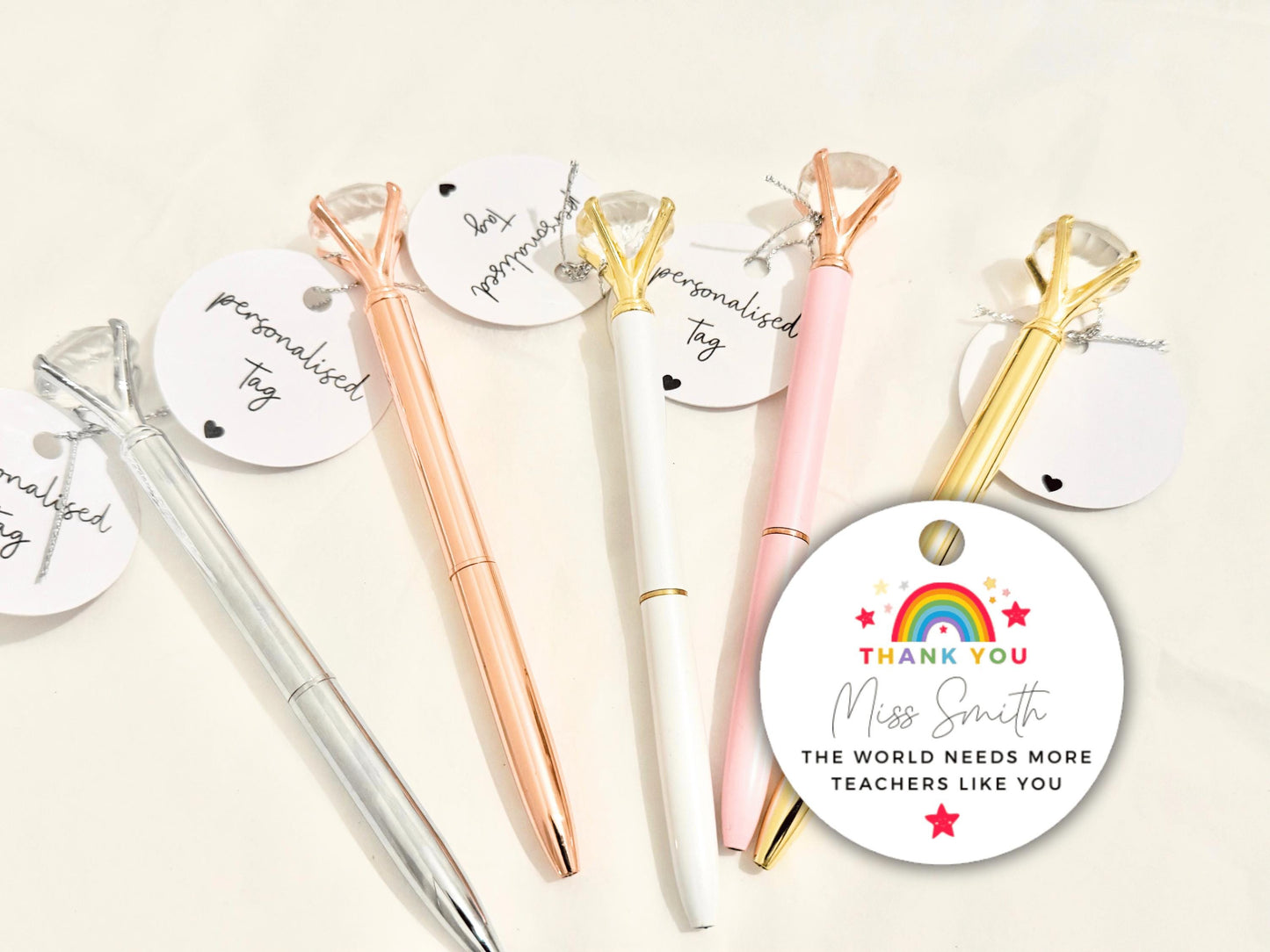 Personalised The World Needs More Teachers Like You Pen/ End of Year School Teacher Appreciation Gift/ Diamond Crystal Pen/ NurseryWorker