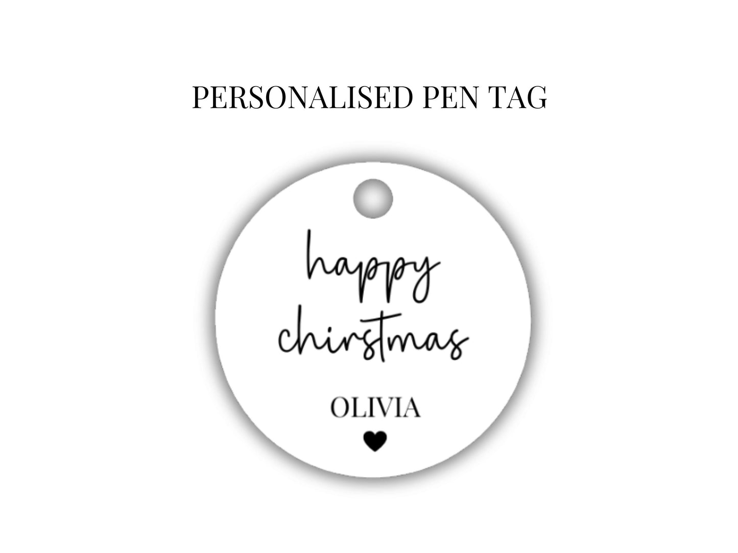 Happy Christmas Pen/ Personalised Seasons Greetings Stocking Filler Diamond Crystal Gift Pen/ Merry Christmas Stationary/Goodybag Box Filler