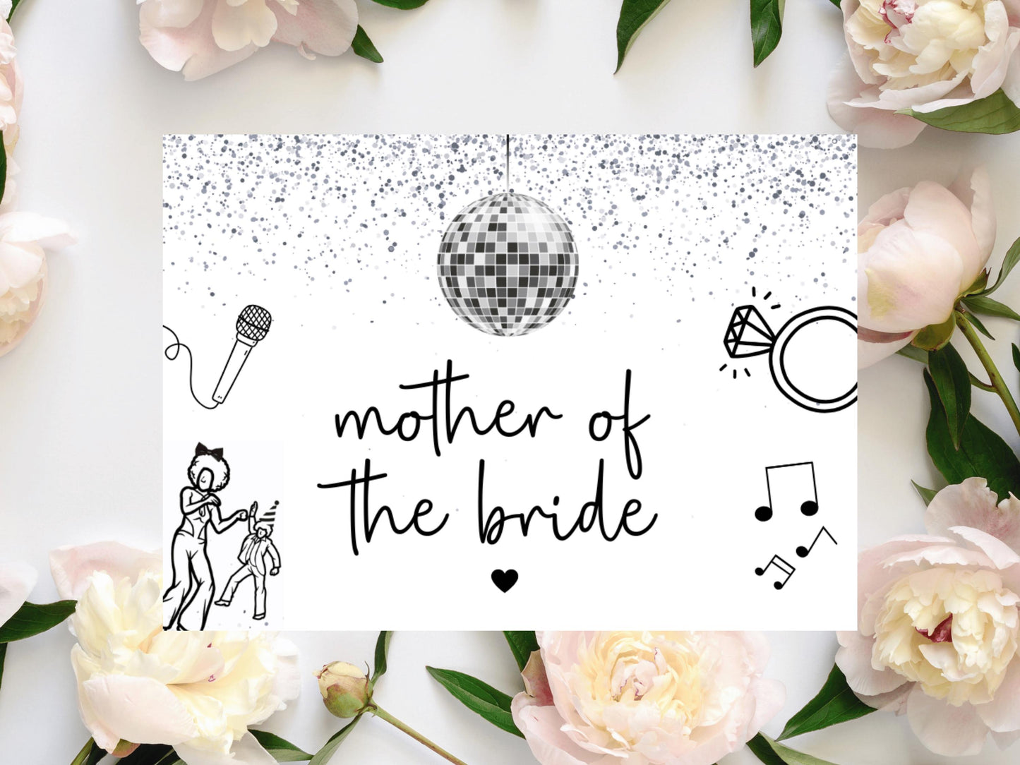 Mother of the Bride Mini Prosecco Bottle Label/ Custom Silver Disco Ball Hen Party/ Bride Squad/ Bridal Shower/ Wine Champagne Sticker