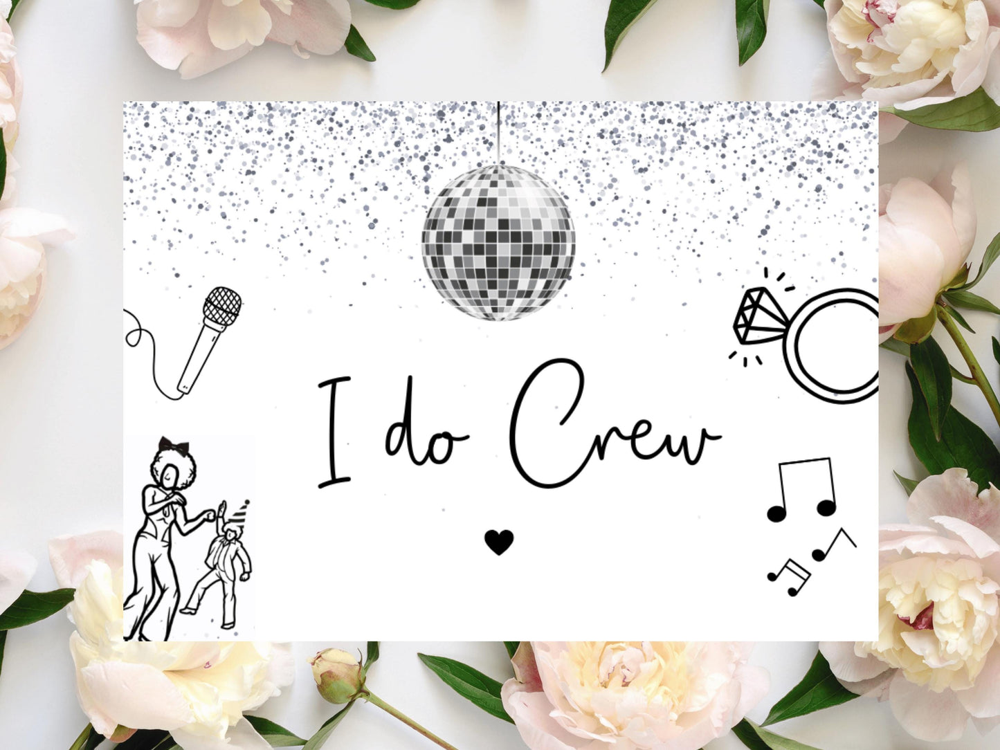 I Do Crew Mini Prosecco Bottle Label/ Bride to Be Silver Disco Ball Hen Party/ Bride Squad/ Bridal Shower Gift Decor/ Wine Champagne Sticker