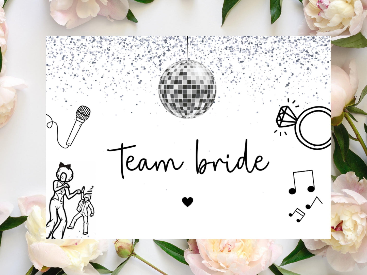 Team Bride Mini Prosecco Bottle Label/ Bride to Be Silver Disco Ball Hen Party/ Bride Squad/ Bridal Shower Gift Decor/Wine Champagne Sticker