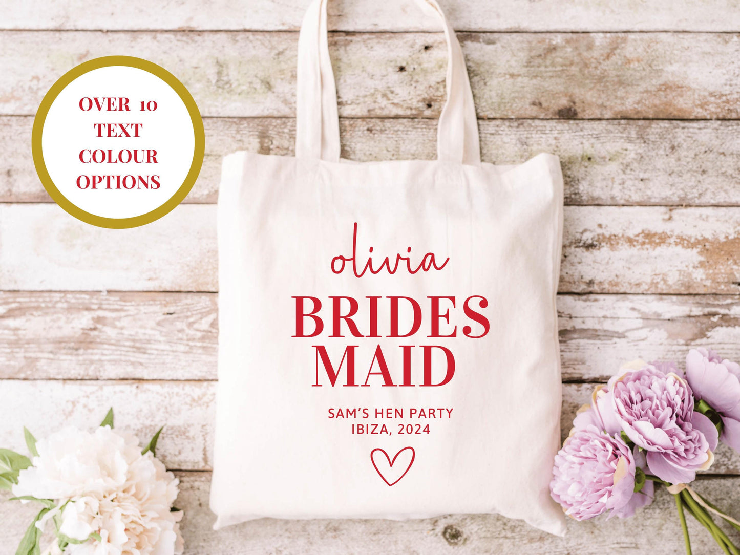 Personalised Hen Weekend Tote Bag/ Destination Hen Party/ Bridal Party Bag/ Bridal Shower Gift/ Bachelorette Bag/ Bridesmaid Proposal Filler