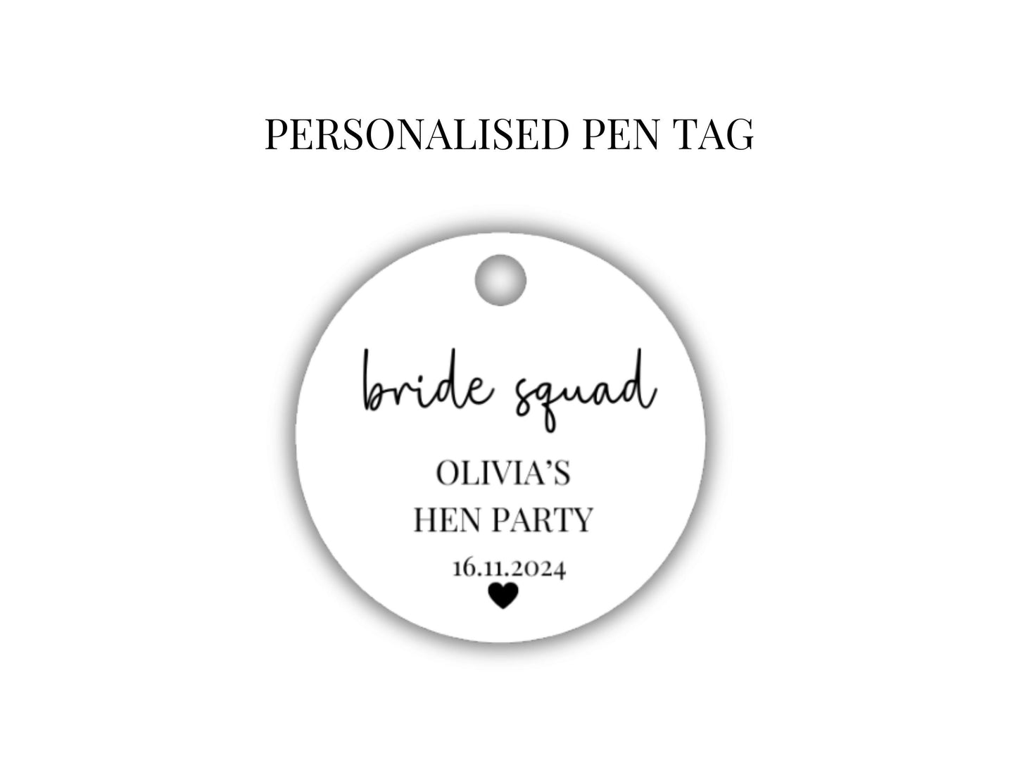 Personalised Bride Tribe Hen Party Pen Tag/ Team Bride Hen Weekend Sparkle Party Gifts/ Bridesmaid Proposal Box Filler Diamond Crystal Pen