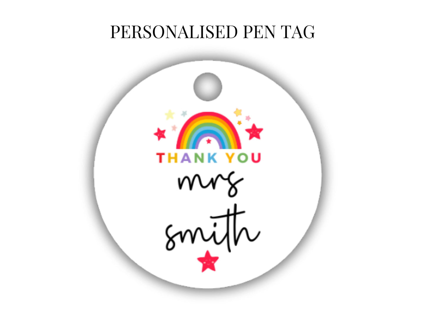 Personalised Teacher Thank You Pen Tag/ End of Year School Teacher Appreciation Stationery Gift/ Diamond Crystal Pen/ Nursery Key Worker/