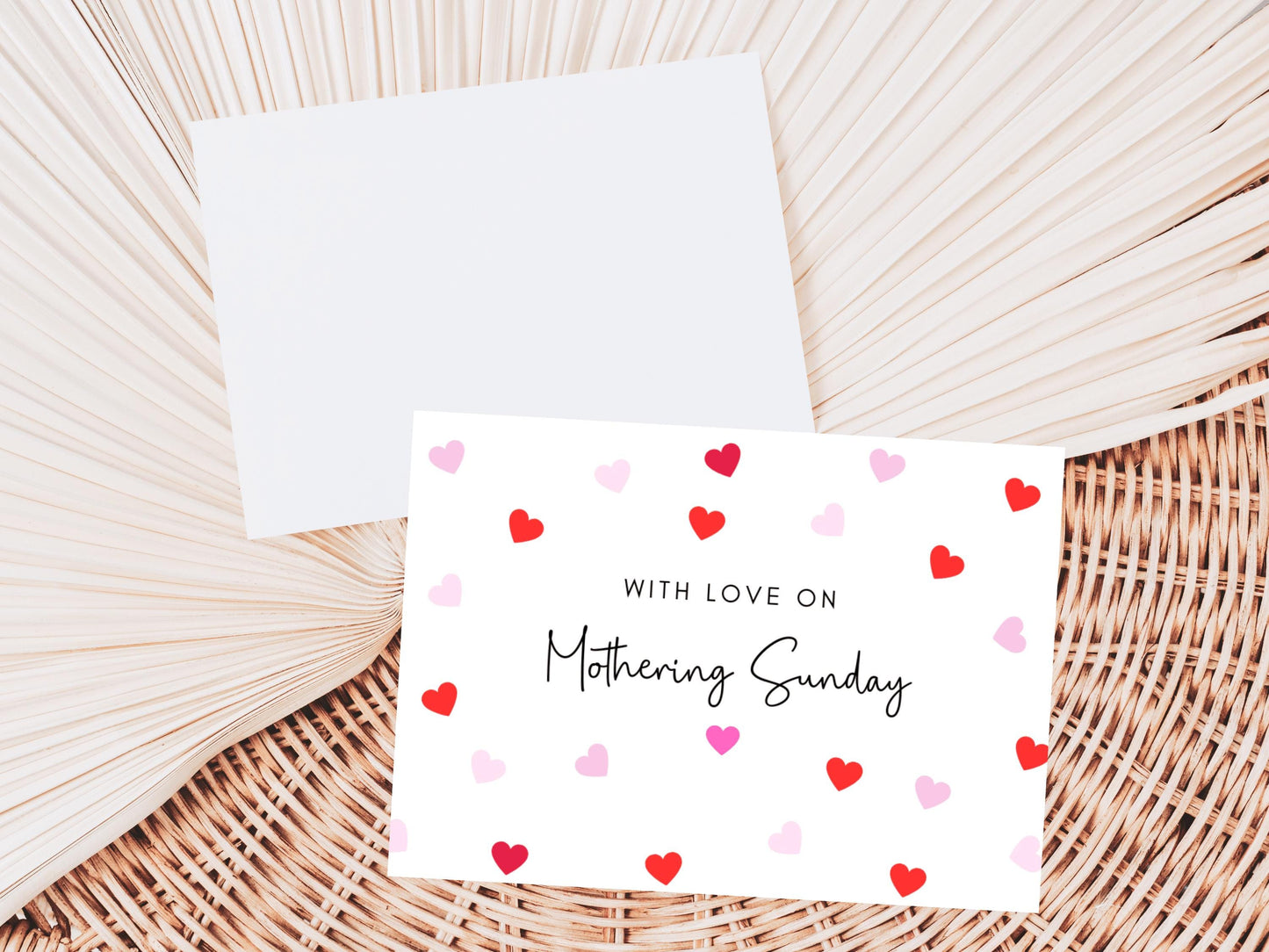 With Love on Mothering Sunday Card/ Happy Mothers Day Greeting Card/ I Love You Mum/ To a Special Mum/ Thank You Mothers Day Gift for Mum