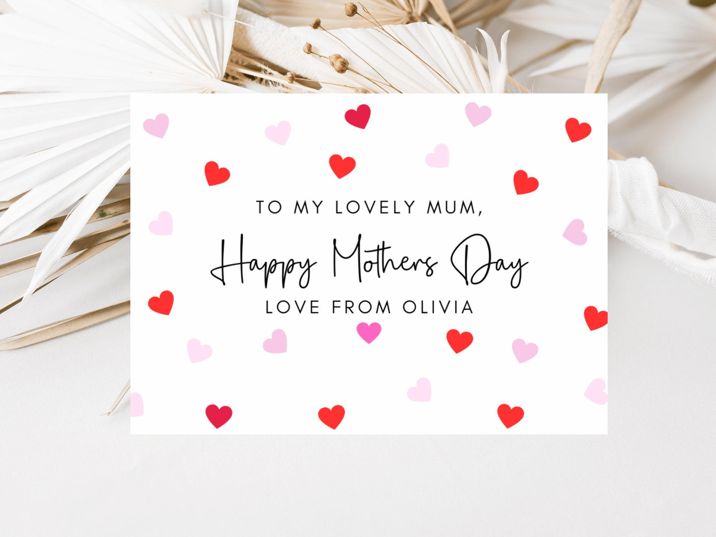 To My Lovely Mum Happy Mothers Day Card/ Personalised Happy Mothers Day Greeting Card/ I Love You Mum/ Mothers Day Gift for Mum