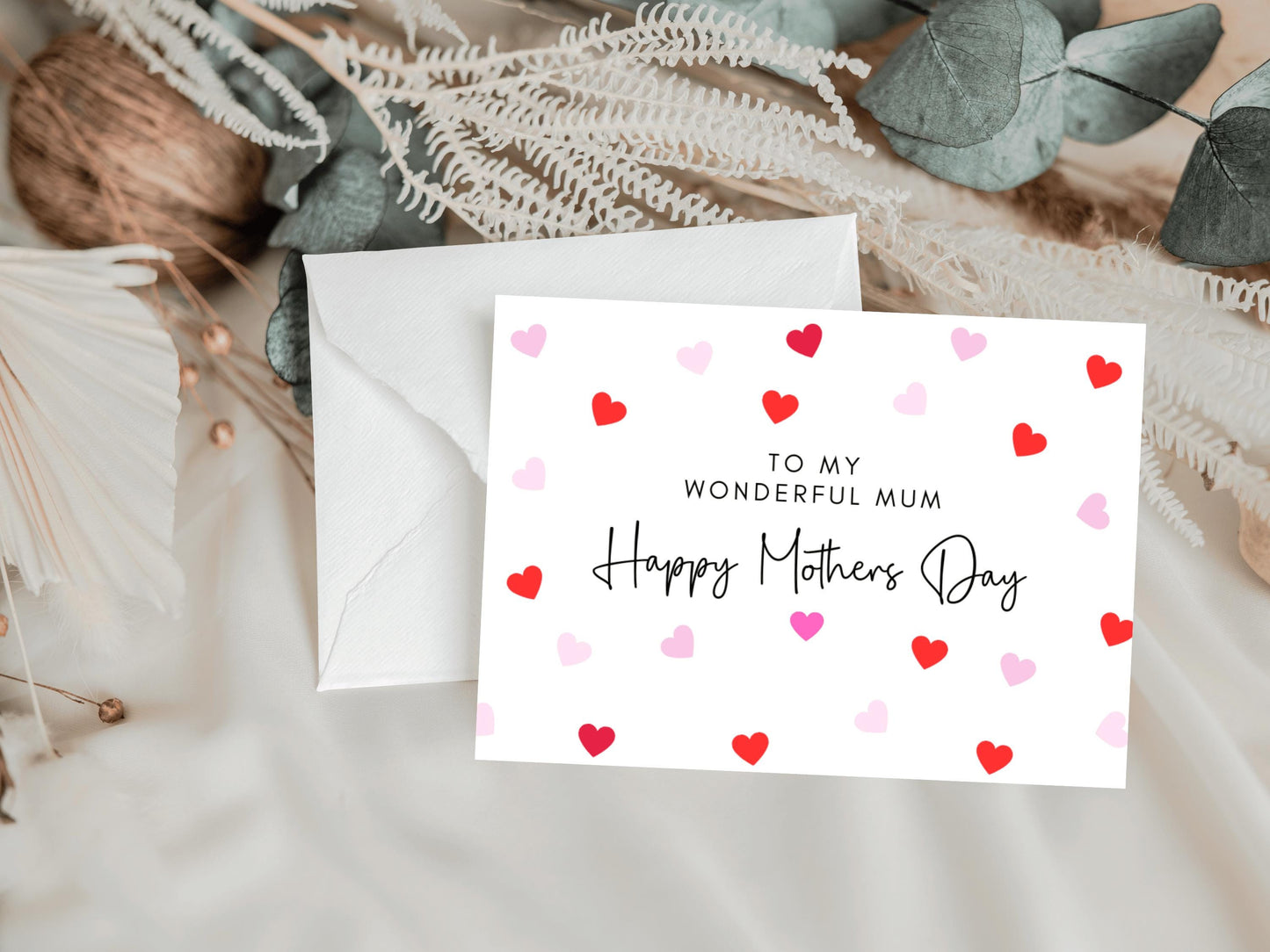 To My Wonderful Mum Happy Mothers Day Card/ Personalised Happy Mothers Day Greeting Card/ I Love You/ Mothers Day Gift for Mum