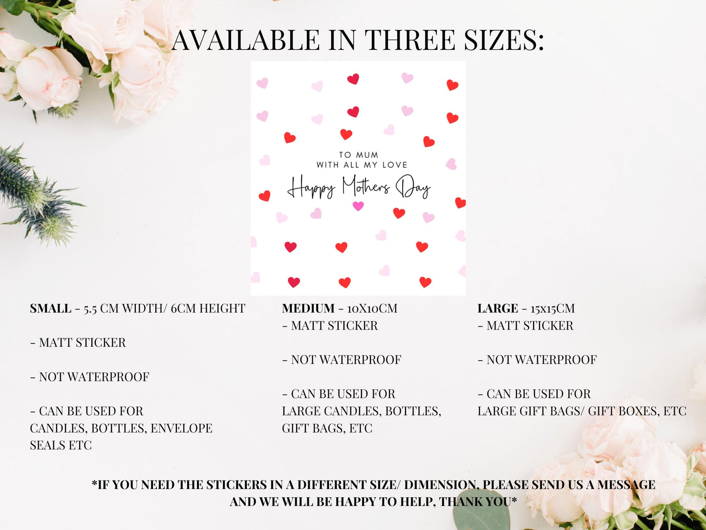 To My Mum With All My Love Happy Mothers Day Candle Label/ Happy Mothers Day Gift Sticker/ Mothers Day Decor/ Candle Decor Idea for Mum