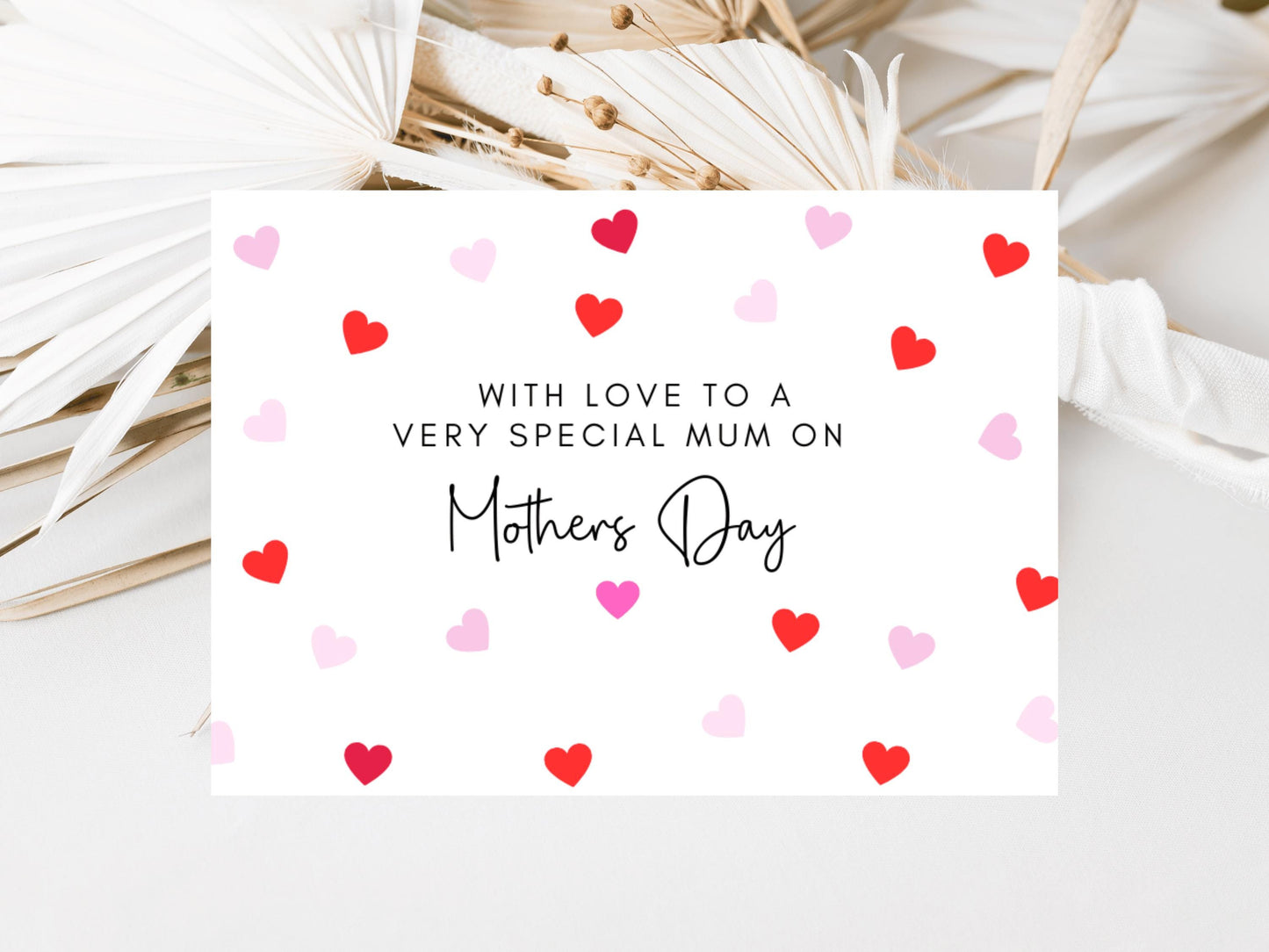 With Love to a Very Special Mum on Mothers Day Card/ Personalised Happy Mothers Day Greeting Card/ I Love You Mum/ Mothers Day Gift for Mum