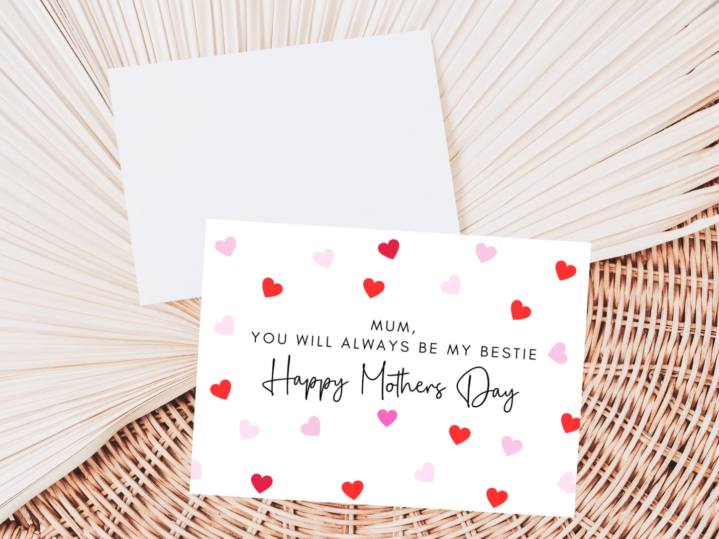 Mum You Will Always Be My Bestie Happy Mothers Day Card/ Personalised Happy Mothers Day Greeting Card/ I Love You/ Mothers Day Gift for Mum