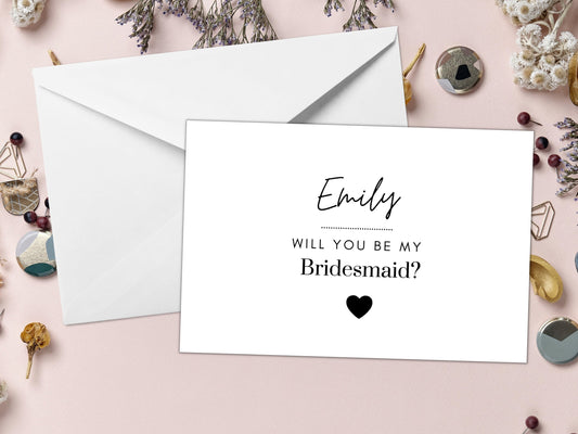 Will You Be My Bridesmaid Card