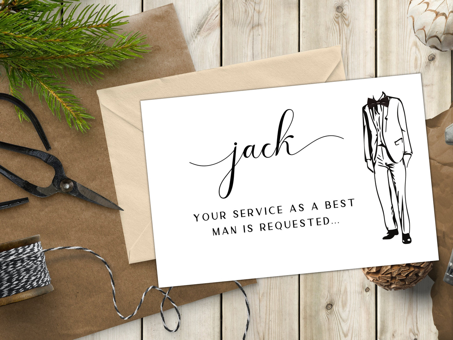 Your Service As a Best Man Is Requested Card