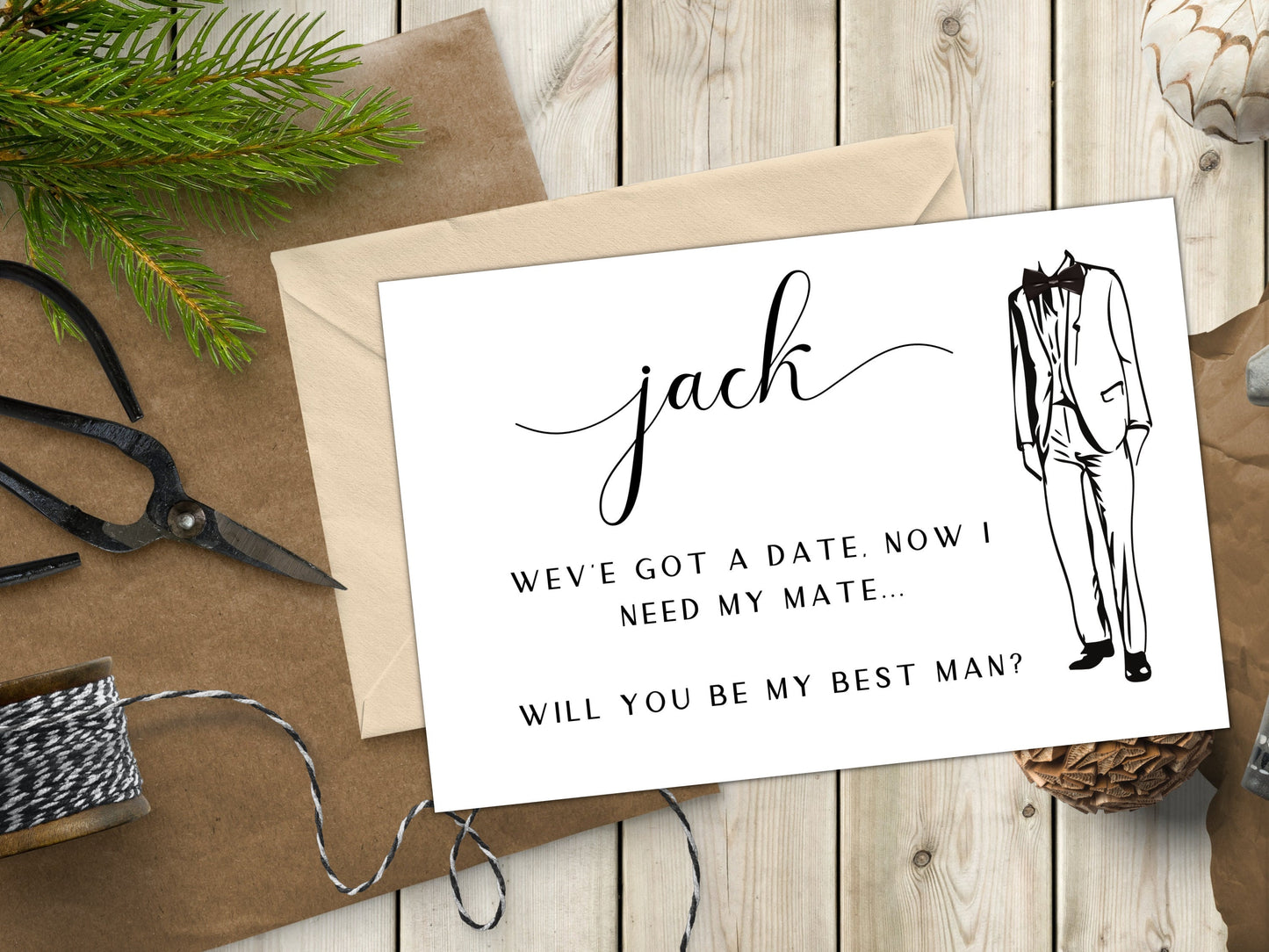 We've Got A Date, Now I Need My Mate - Will You Be My Best Man Card