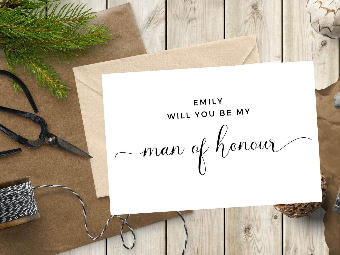 Will You Be My Man of Honour Card