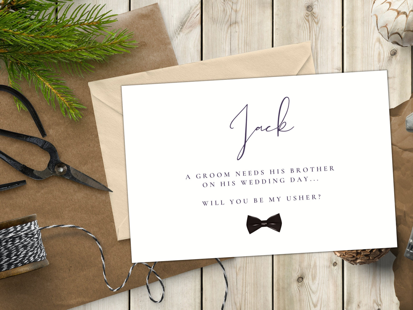 A Groom Needs His Brother on His Wedding Day Card