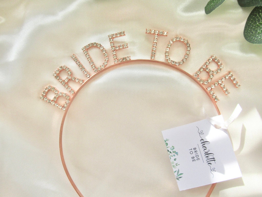 Rose Gold Diamante Bride to Be Hairband