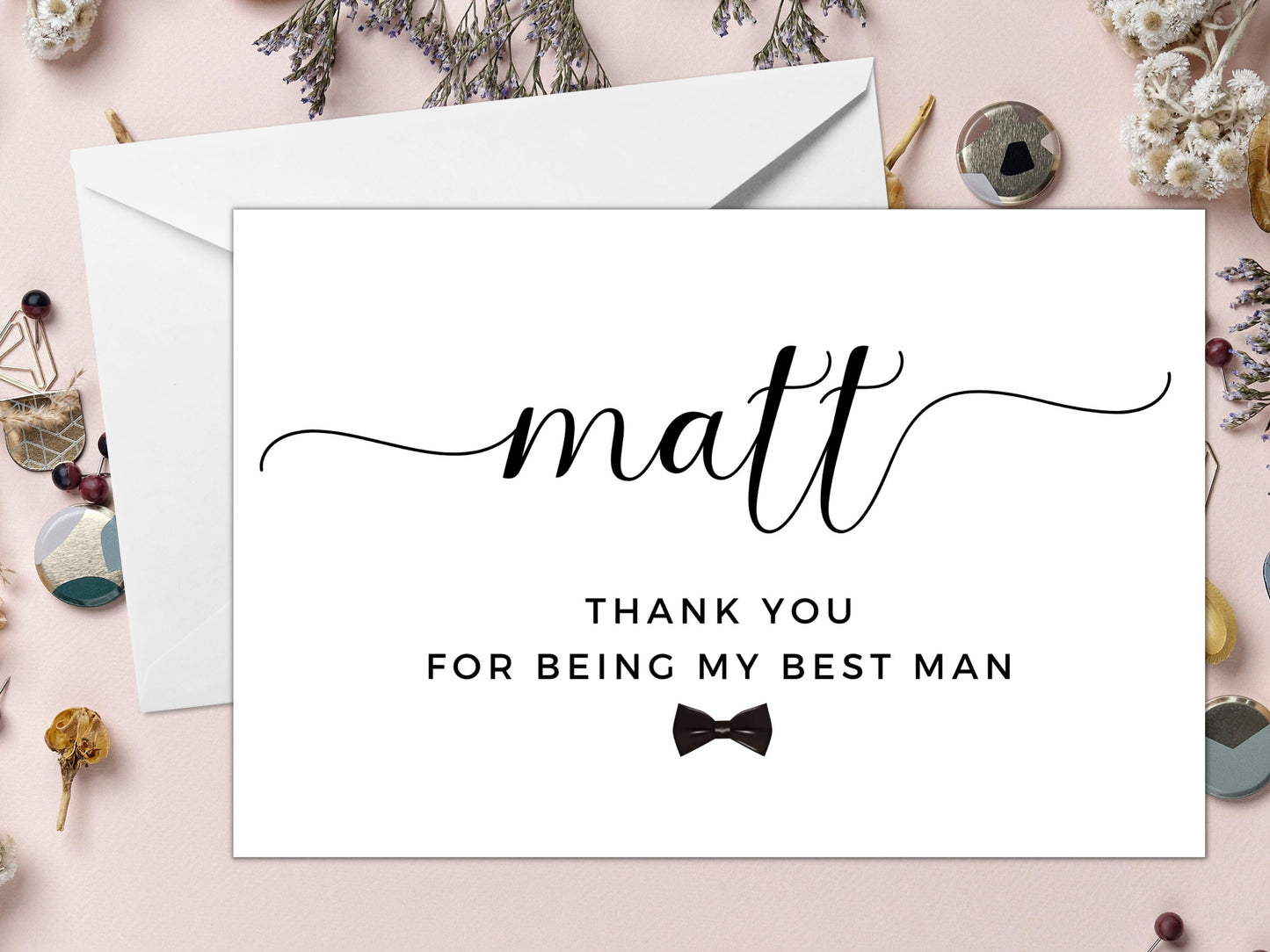 Best Man Thank You Card