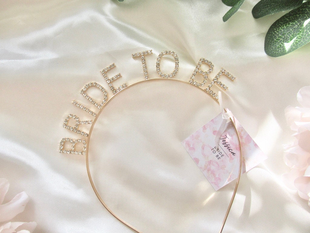 Bride to Be Diamante Headband - Rose Gold, Gold, Silver