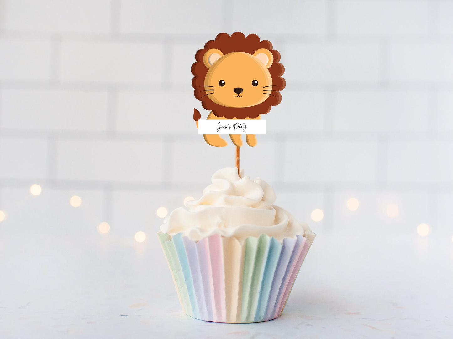 Jungle Animals Cupcake Toppers