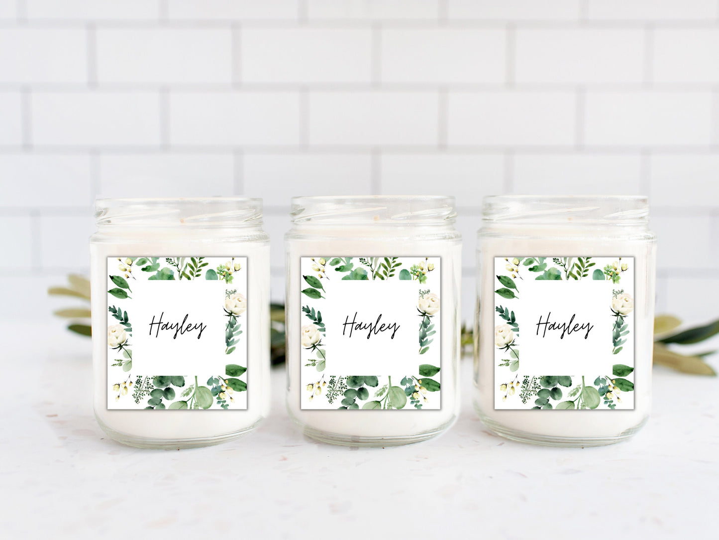 Name Candle Sticker