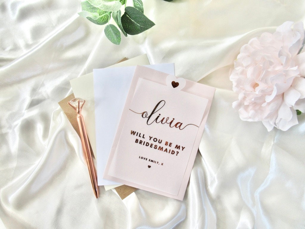 Will You Be My Bridesmaid Vellum Paper