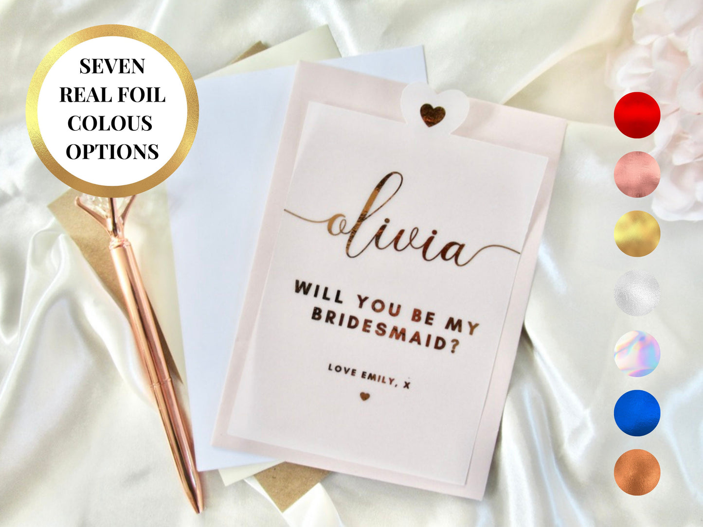 Will You Be My Bridesmaid Vellum Paper