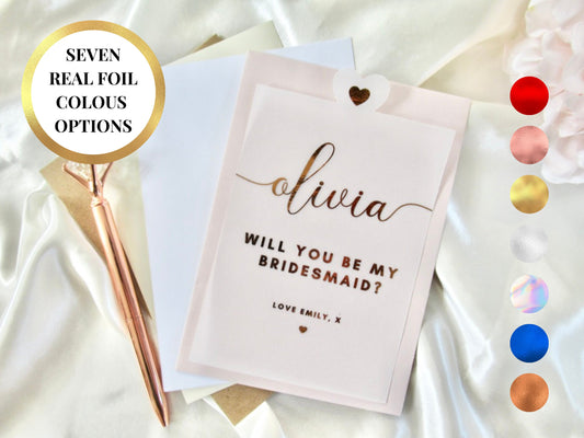 Will You Be My Bridesmaid Vellum Paper