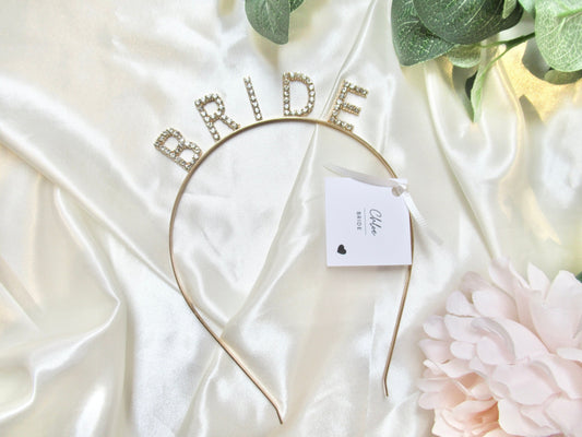 Bride Diamante Hairband - Rose Gold, Silver, Gold