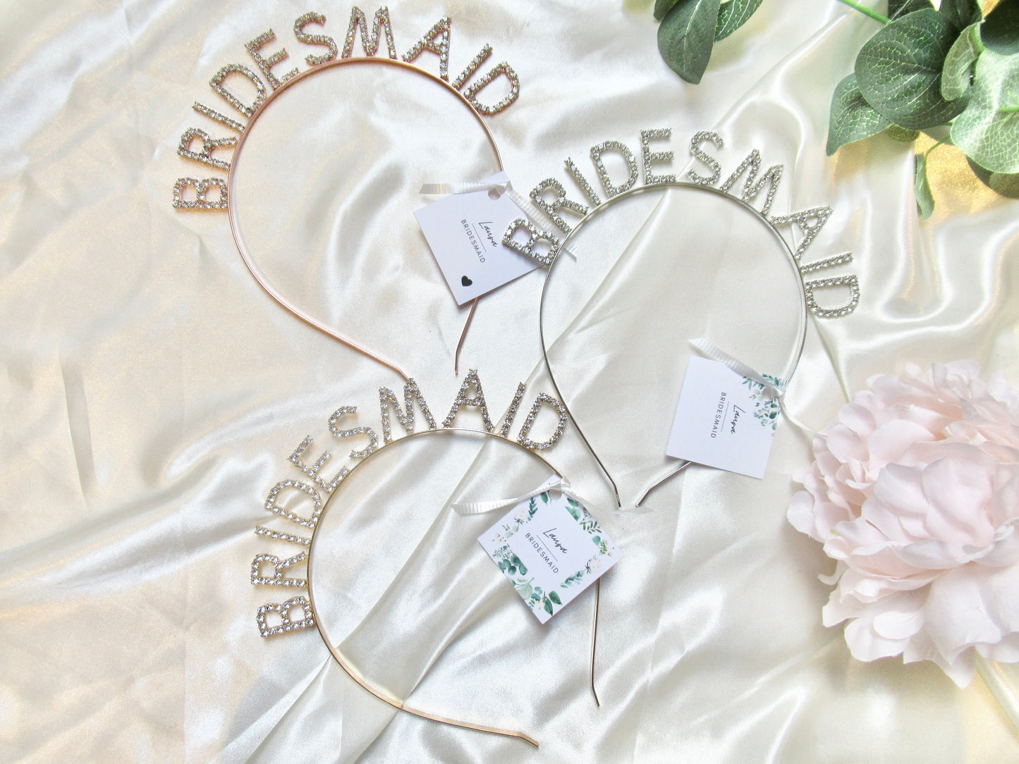 Bridesmaid Hairband. Gold/ Silver or Rose Gold