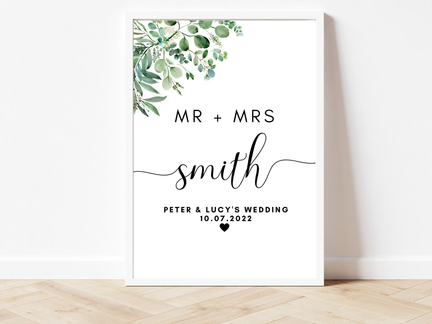 Mr + Mrs Wedding Welcome Sign