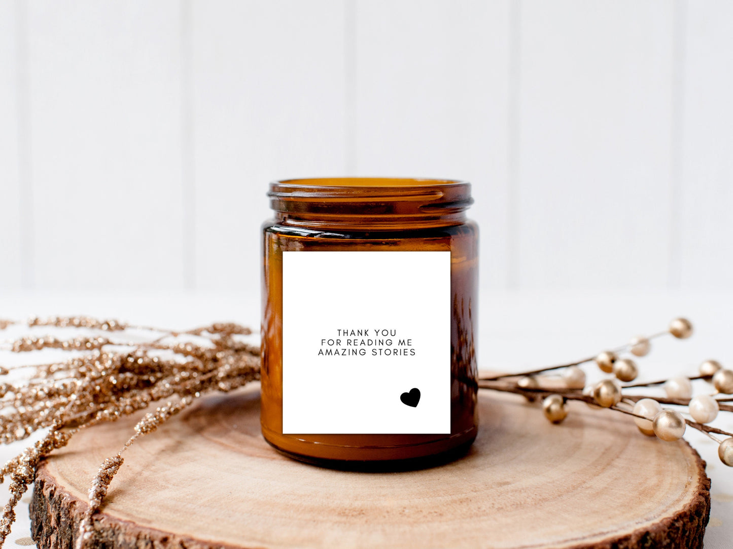 Thank You For Reading Me Amazing Stories Candle Sticker