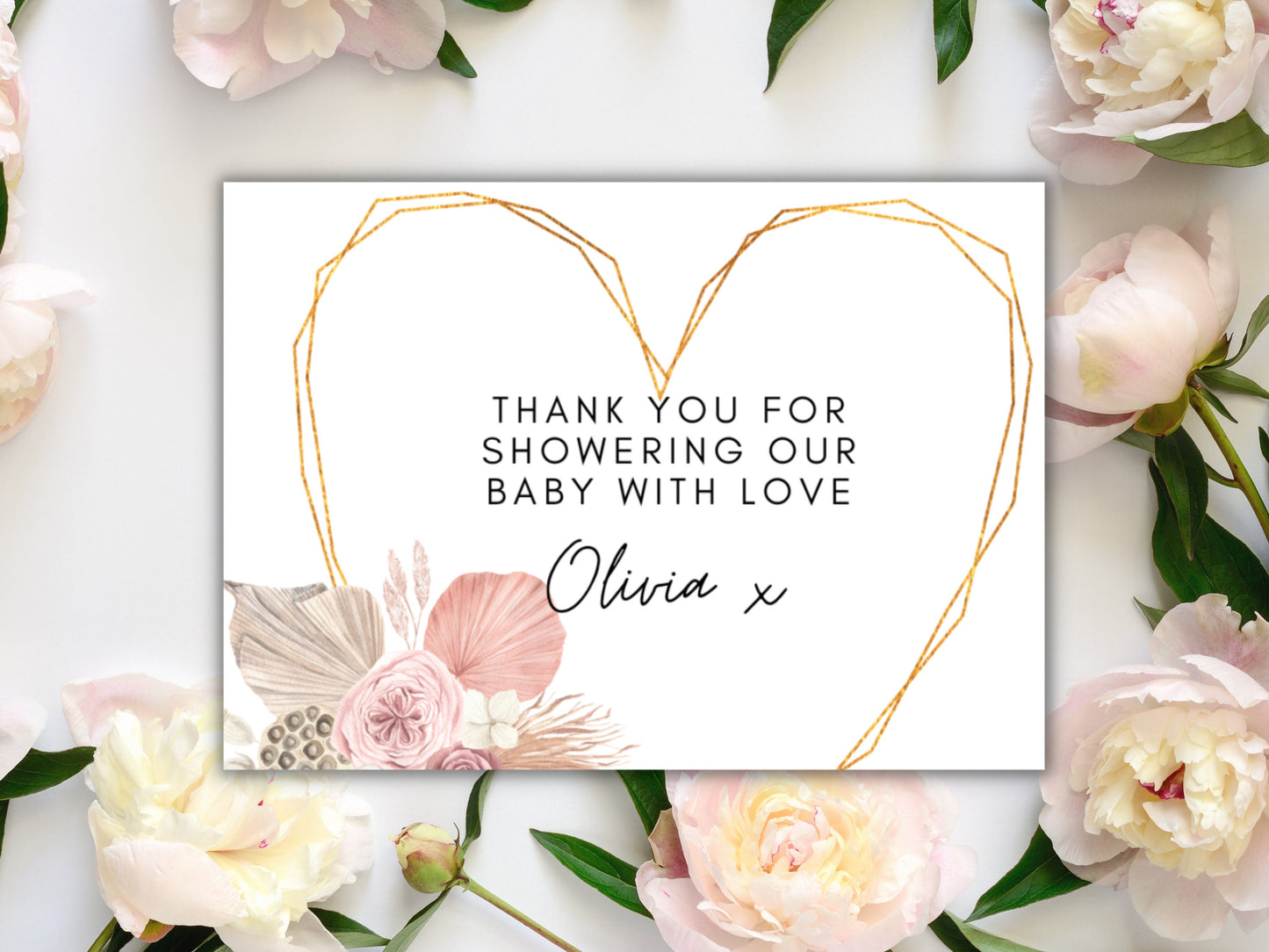 Thank You for Showering Our Baby With Love Prosecco Bottle Sticker