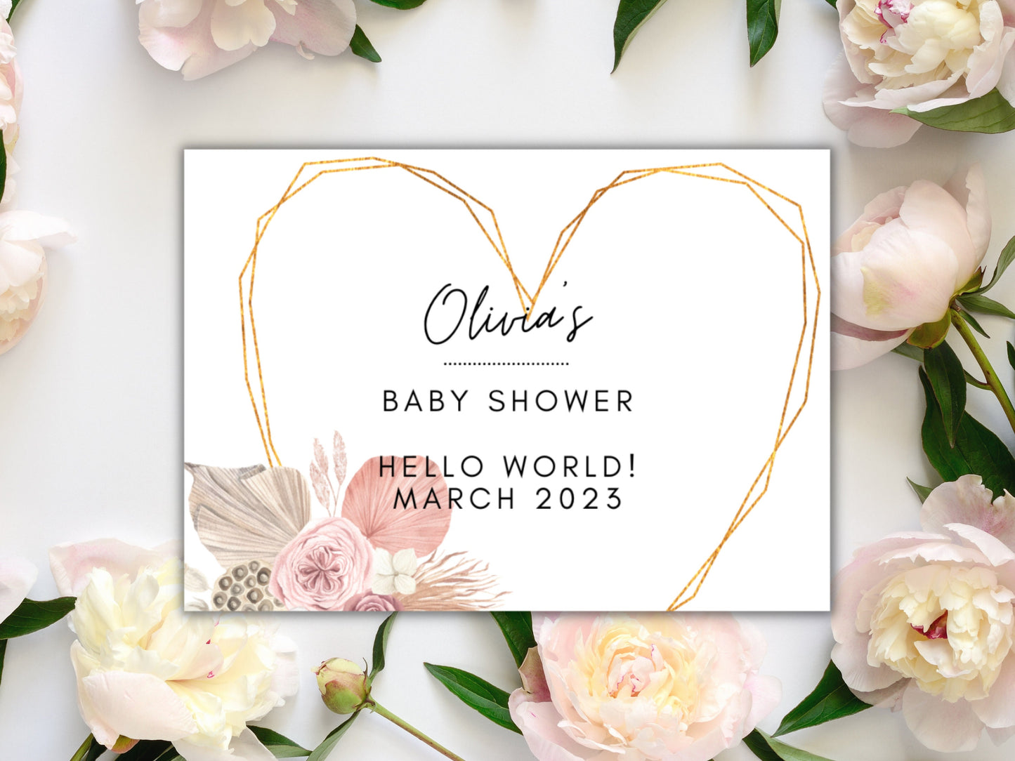 Hello World Baby Shower Prosecco Bottle Sticker