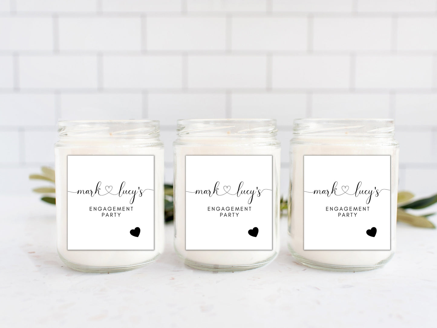 Engagement Party Candle Sticker