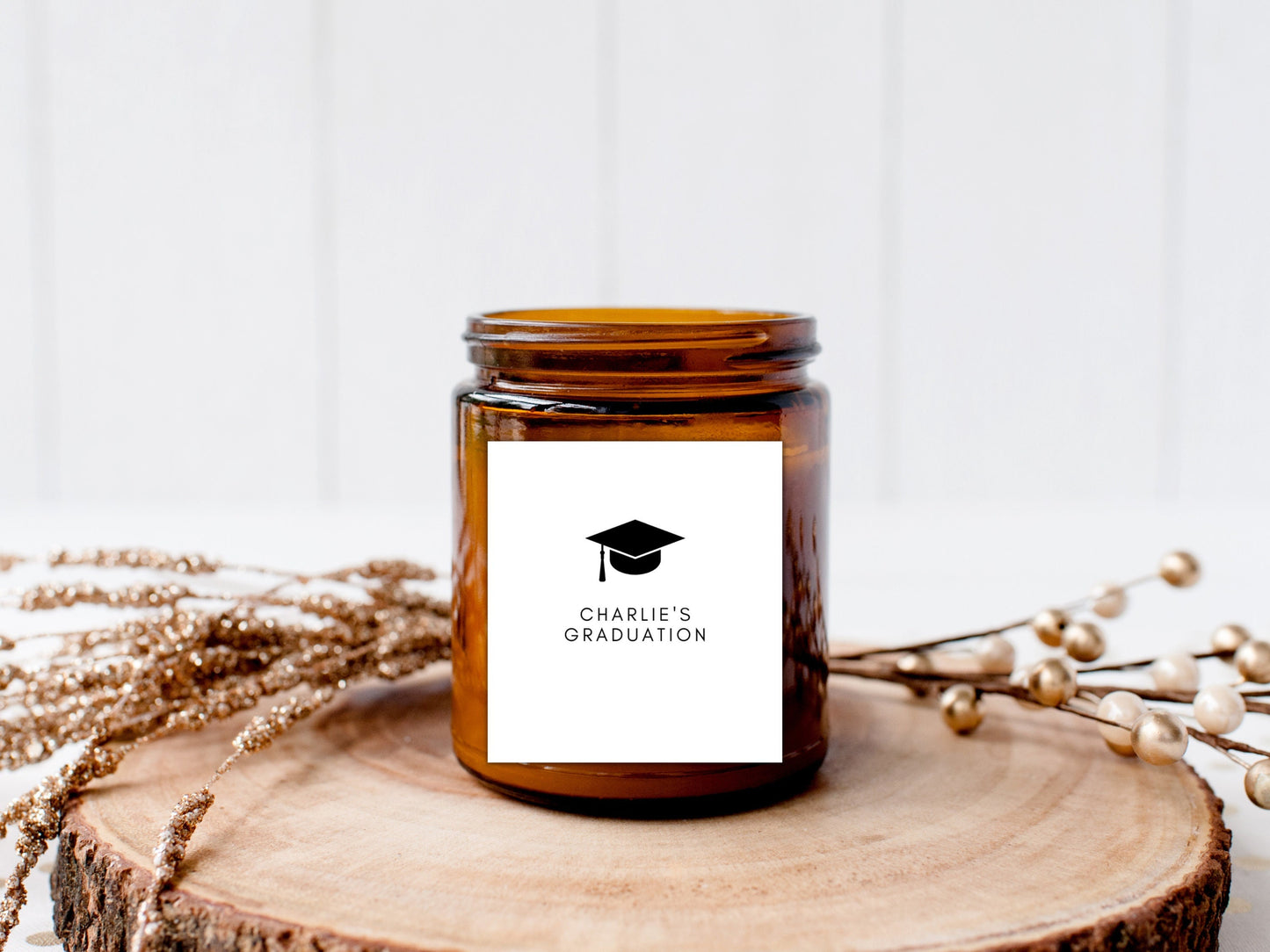 Graduation Candle Sticker