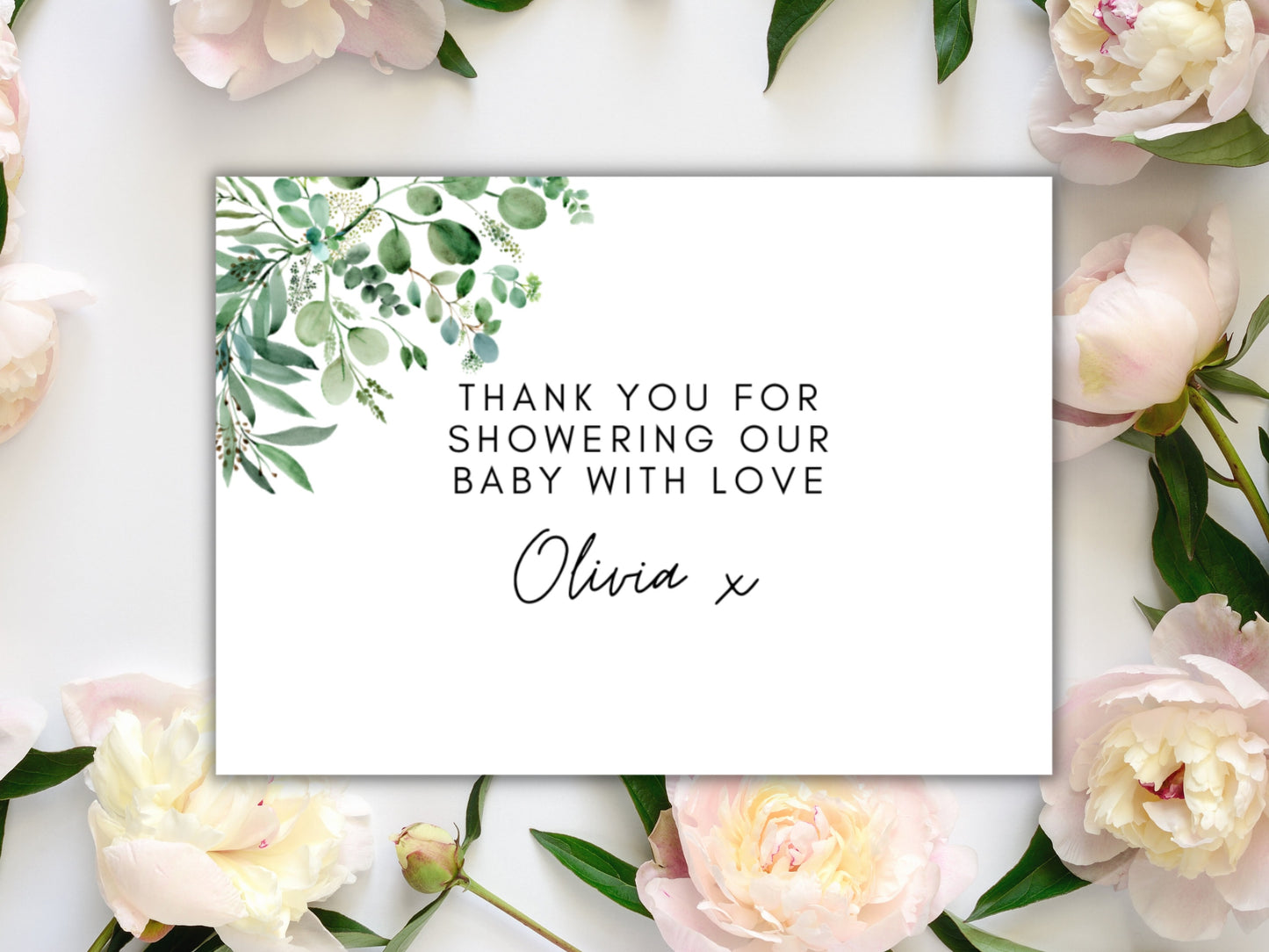 Thank You for Showering Our Baby With Love Prosecco Bottle Sticker