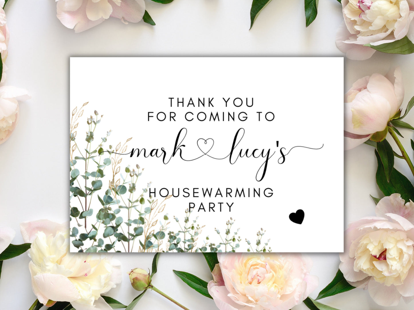 Thank You for Coming to our Housewarming Party Prosecco Bottle Stickers