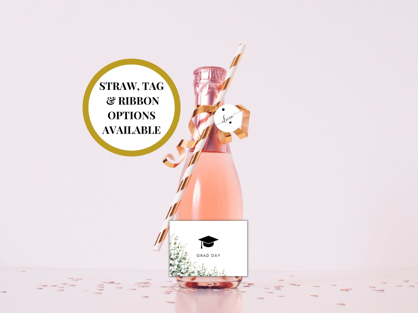 Grad Day Prosecco Bottle Sticker